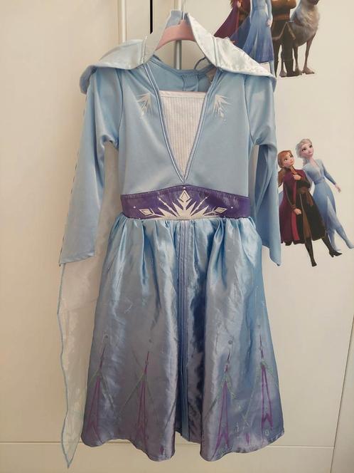 Disney Frozen 2 Elsa Verkleed jurk jurkje, Kinderen en Baby's, Kinderkleding | Maat 104, Zo goed als nieuw, Meisje, Jurk of Rok