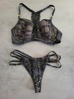 Hunkemoller doutzen maat 75D string M 38 zwart beige, Hunkemöller, Ophalen of Verzenden, Zwart, BH