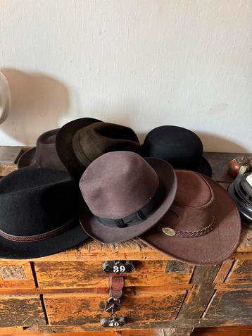 6 merk hoeden oa stetson bolhoed , bod op alles of los beschikbaar voor biedingen