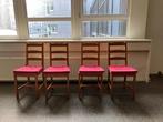 4 houten eetkamerstoelen ikea, Huis en Inrichting, Stoelen, Ophalen, Overige kleuren, Zo goed als nieuw, Vier