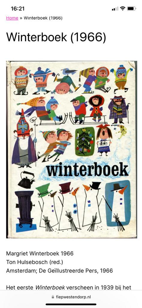 Vintage Winterboek uit 1966, Boeken, Ophalen of Verzenden, Gelezen, Fictie algemeen