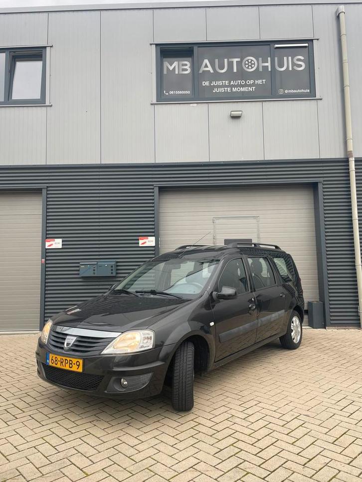 Dacia Logan 1.6 MPI Blackline 2011 Zwart, Auto's, Dacia, Bedrijf, Logan, Benzine, D, Stationwagon, Handgeschakeld, Origineel Nederlands