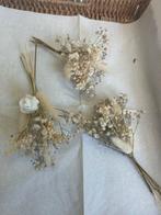 Witte Droogbloemen Corsages - Set van 3, Ophalen of Verzenden, Nieuw