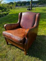 Vintage schapenleren fauteuil, Huis en Inrichting, Fauteuils, Ophalen, Gebruikt, 75 tot 100 cm, 50 tot 75 cm
