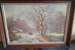 Winter/zomer tafereel schilderijtjes door Don Vaughan.., Antiek en Kunst, Ophalen of Verzenden