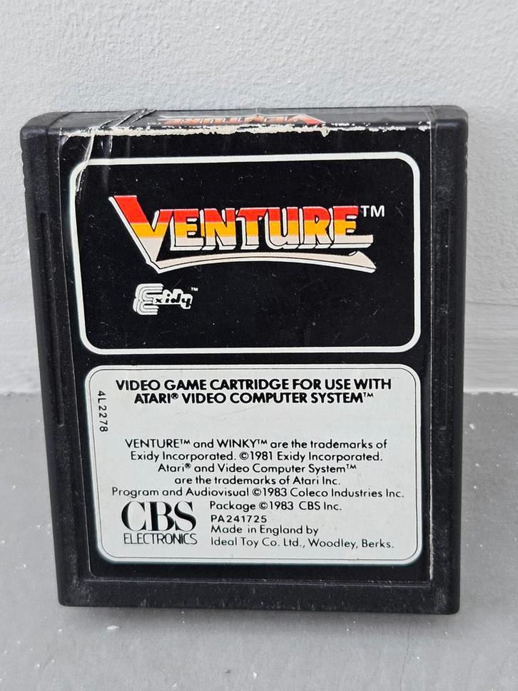Venture - Atari 2600 Cartridge, Spelcomputers en Games, Games | Atari, Gebruikt, Atari 2600, Avontuur en Actie, 1 speler, Vanaf 7 jaar