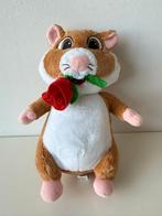 Knuffel hamster met roos 20 cm / Albert Heijn / Valentijn, Kinderen en Baby's, Speelgoed | Knuffels en Pluche, Ophalen of Verzenden