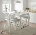 Ikea Bartafel + 4 Barkrukken (140x80x105), Huis en Inrichting, Ophalen, Gebruikt, 100 tot 150 cm, 50 tot 100 cm