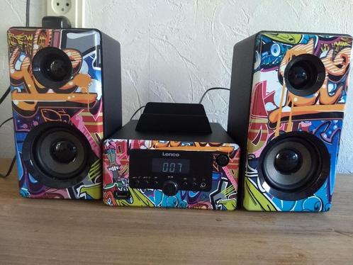 Lenco  Stereo set met radio, Bluetooth, USB en AUX, Audio, Tv en Foto, Stereo-sets, Zo goed als nieuw, Tuner of Radio, Speakers