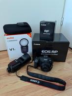 Canon EOS RP + RF 50mm F/1.8 STM + Godox V1, Audio, Tv en Foto, Fotocamera's Digitaal, Ophalen of Verzenden, Zo goed als nieuw