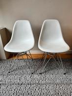 Vitra Eames DSR stoel verchroomd onderstel, licht grijs, Huis en Inrichting, Stoelen, Ophalen, Kunststof, Gebruikt, Twee