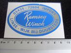 folie sticker Ramsey Winch import LInse wijk bij duurstede, Verzenden, Zo goed als nieuw, Bedrijf of Vereniging