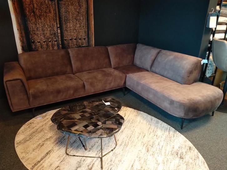 Hoekbank bankstel velours " Shadow", Huis en Inrichting, Banken | Bankstellen, Nieuw, Hoekbank, Leer, Stof, Ophalen of Verzenden