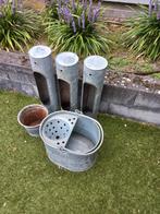 Zinken tuinartikelen, Tuin en Terras, Gebruikt, Minder dan 30 cm, Minder dan 60 cm, Rond