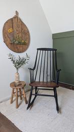Zeer mooie Lena Larsson Nesto vintage schommelstoel, Huis en Inrichting, Stoelen, Ophalen, Zwart, Zo goed als nieuw, Eén