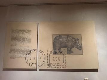 Schilderij tweeluik postkaart op canvas van S. Jeronimus beschikbaar voor biedingen