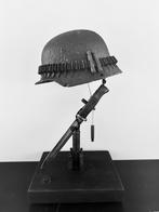 Mooie Duitse helm lamp ww2 k98 bajonet munitie militaria wo2, Verzamelen, Ophalen of Verzenden, Landmacht, Duitsland, Helm of Baret
