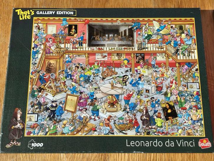 That's Life Leonardo da Vinci Puzzel 1000 stukjes, Hobby en Vrije tijd, Denksport en Puzzels, Gebruikt, Legpuzzel, 500 t/m 1500 stukjes