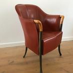 Giorgetti Progetti 64220 fauteuil stoel design rood leer, Huis en Inrichting, Gebruikt, Leer, Ophalen