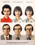 4 vintage advertenties reclames brillen 1974-98 opticien, Verzenden, Gebruikt, Overige typen