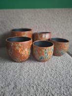 Serie bloempotten, Tuin en Terras, Bloempotten, Ophalen, Rond, Aardewerk, Minder dan 40 cm