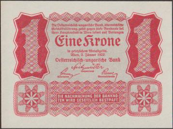 Oostenrijk 1 krone 1922 UNC p.73 (# 76) beschikbaar voor biedingen