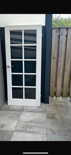 Witte Binnendeur met ruitjes., Gebruikt, 80 tot 100 cm, Binnendeur, Ophalen of Verzenden