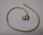 Pandora zilveren armband met bol slot 19 cm nr.240, Verzenden, Zo goed als nieuw, Zilver, Zilver