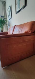 3 zits bank, Baxter Acron, bruin buffelleer, Ophalen, Gebruikt, Driepersoons, Rechte bank