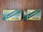 2 oude blikjes, Fumeurs Apotheker Chabonat Parijs, Verzamelen, Blikken, Ophalen of Verzenden, Gebruikt, Overige