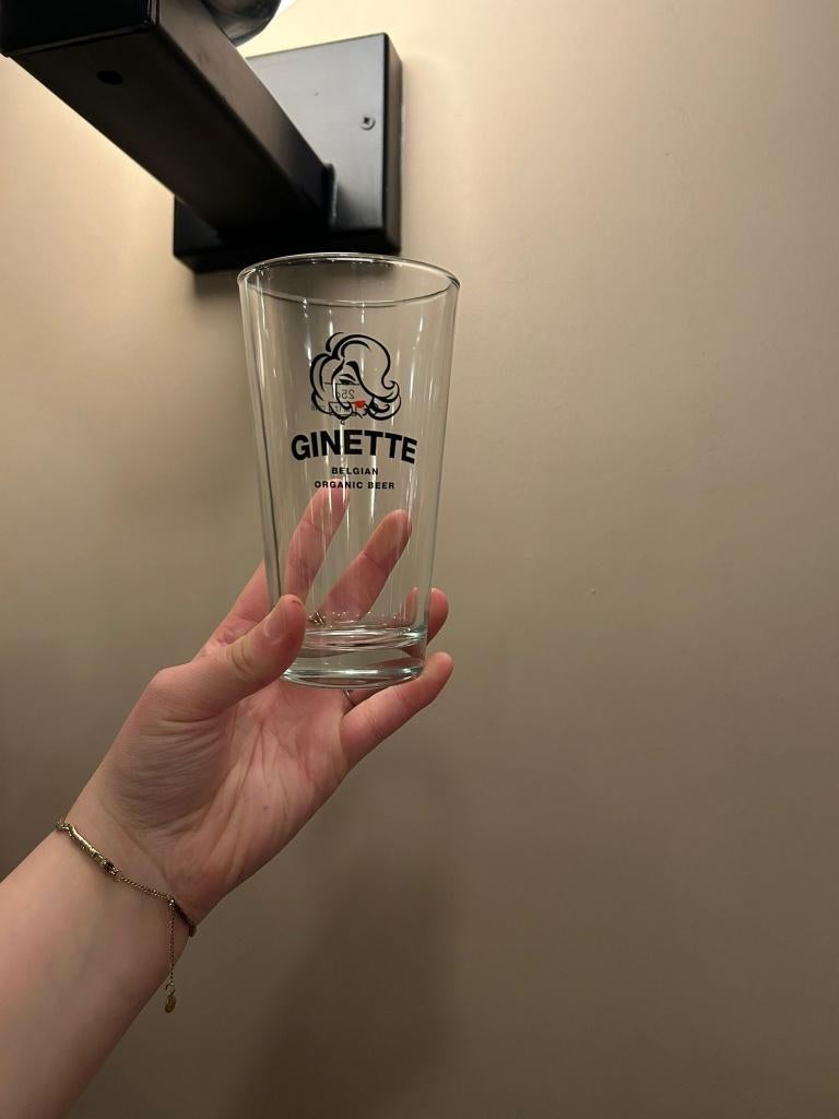 Ginette bier glas 25cl, Ophalen of Verzenden, Nieuw, Glas of Glazen, Overige merken