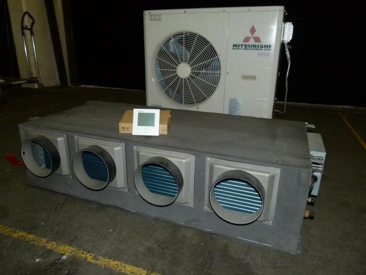Warmtepomp airco Mitsubishi satelliet model verwarming split, Witgoed en Apparatuur, Airco's, Gebruikt, Wandairco, 100 m³ of groter