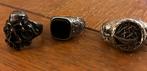 3 ringen, Sieraden, Tassen en Uiterlijk, Ringen, Overige kleuren, 20 of groter, IJzer of Staal, Heer