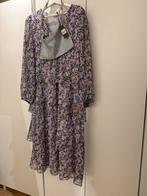 Miljuschka by Wehkamp bloemetjesjurk met laagjes - NIEUW, Kleding | Dames, Jurken, Paars, Maat 46/48 (XL) of groter, Nieuw, Ophalen of Verzenden