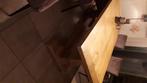 Frans eiken kloostertafel 220x100, 200 cm of meer, 100 tot 150 cm, Gebruikt, Landelijk