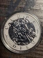 Zilverenkleurige Carpe Diem / Memento Mori Munt, Ophalen of Verzenden, Landmacht, Nederland