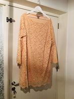 H&M zalm peach kant kanten jurk lange mouw 48/50, Kleding | Dames, Verzenden, Zo goed als nieuw, Oranje, Jurk