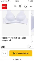 Top kwaliteit BH Hema zonder beugel! XL, Hema, Wit, Ophalen, BH