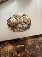 Verzilverde Broche Roos Design 5 x 4 cm, Sieraden, Tassen en Uiterlijk, Broches, Ophalen of Verzenden, Gebruikt, Minder dan 4 cm