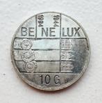 Zilveren 10 gulden herdenkingsmunt, 50 jaar Benelux, Postzegels en Munten, Munten | Nederland, Ophalen of Verzenden, Koningin Beatrix