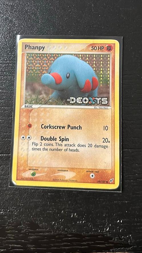 Pokémonkaart – STAMPED Phanpy DX69 (EX Deoxys), Hobby en Vrije tijd, Verzamelkaartspellen | Pokémon, Zo goed als nieuw, Losse kaart