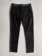 zwarte echt leren broek maat 42, Zwart, Maat 42/44 (L), Ophalen of Verzenden, Lang