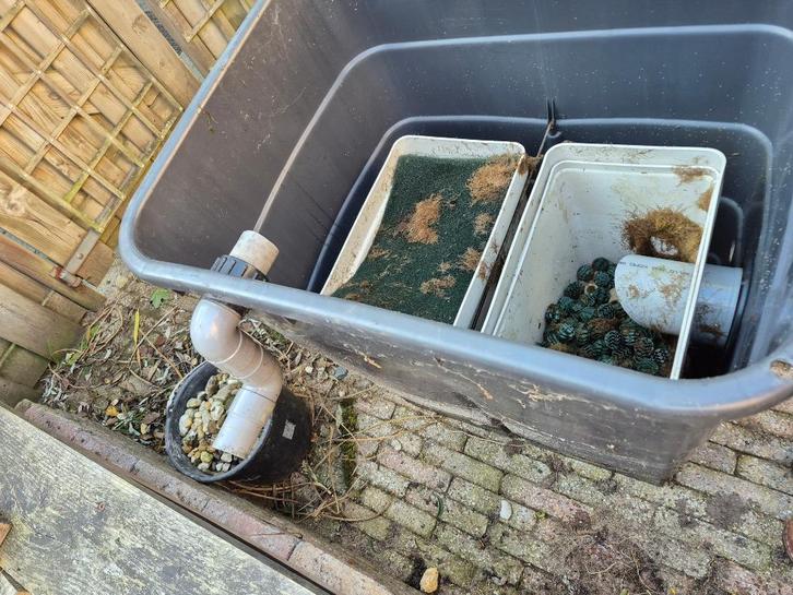 Filterbak vijver incl. filtermateriaal, Tuin en Terras, Vijver-toebehoren, Gebruikt, Vijverfilter, Ophalen