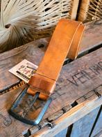 YatvaVintage:YV6169:Vintage Gabbiano Denim leather belt Riem, Bruin, Echt leder, Gabbiano Denim, Riem of Ceintuur