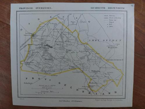 14 / Diepenheim - Kerpsel - Middendorp Litho J. Kuyper 1865, Antiek en Kunst, Kunst | Litho's en Zeefdrukken, Ophalen of Verzenden