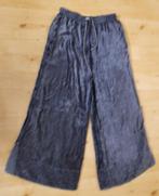 Grijze fluweel look broek met borduursels van Cocktail! L, Verzenden, Maat 42/44 (L), Zo goed als nieuw, Grijs