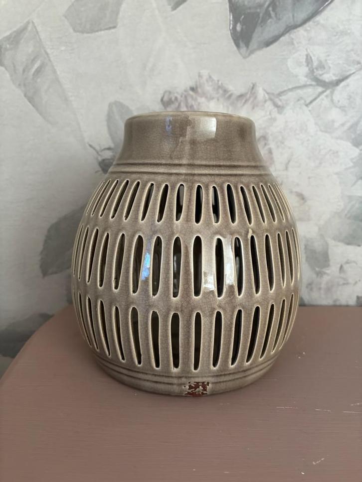 Riverdale Windlicht Hurricane Grey 23cm, Huis en Inrichting, Woonaccessoires | Vazen, Zo goed als nieuw, Overige kleuren, Minder dan 50 cm