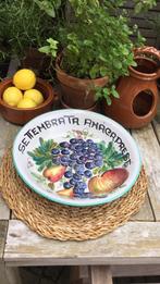 Vintage Italiaanse diepe schaal/fruitdecor/doorsnede 31cm., Ophalen of Verzenden