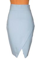 Vanilia rokje, pencil rok, blauw/lila, Mt. XS, Vanilia, Zo goed als nieuw, Knielengte, Maat 34 (XS) of kleiner