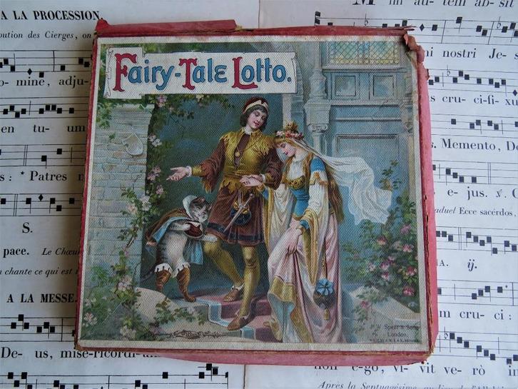 Antiek Fairy-Tail lotto spel uit 1906, J.W. Spear & Sons, Antiek en Kunst, Antiek | Speelgoed, Ophalen of Verzenden